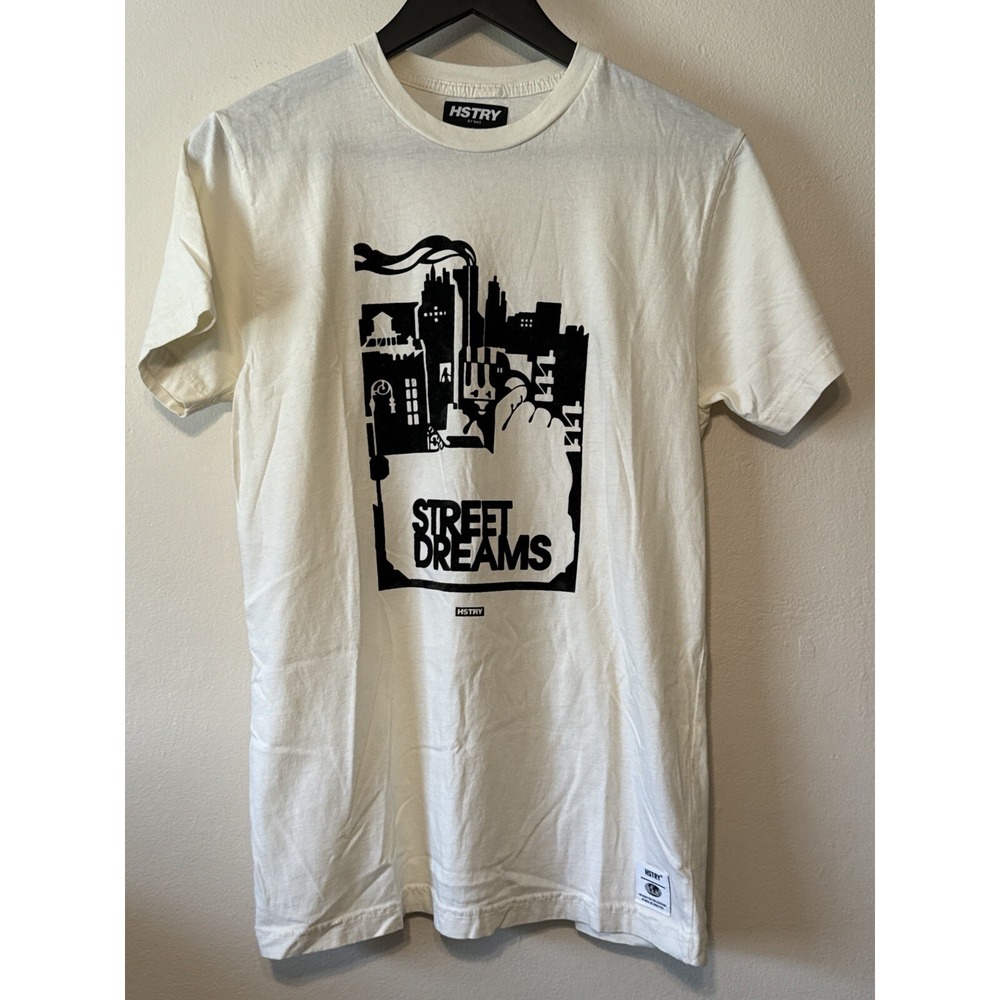 Nas HSTRY Street Dreams T Shirt Mens Small White Hip Hop Streetwear
